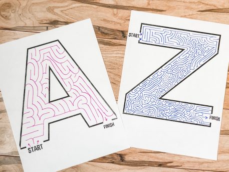 alphabet mazes for kids